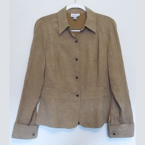 Vintage Faux Suede Lightweight Blazer - STUNNING!